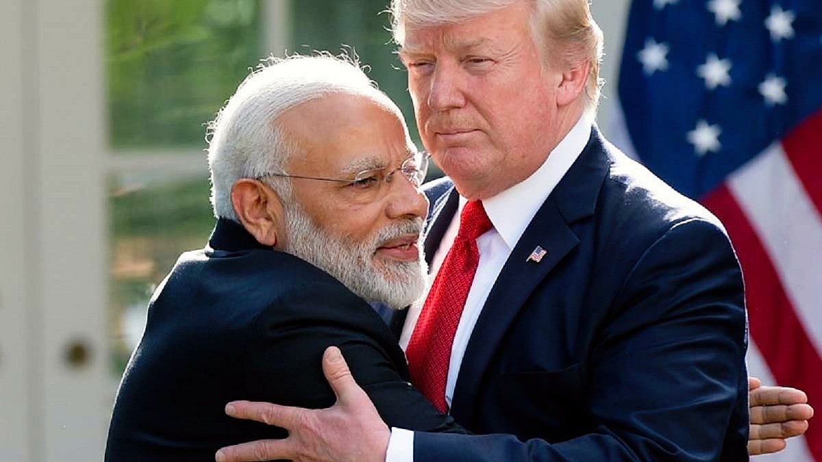 File image of Narendra Modi and Donald Trump (photo courtesy: @HananyaNaftali/X)