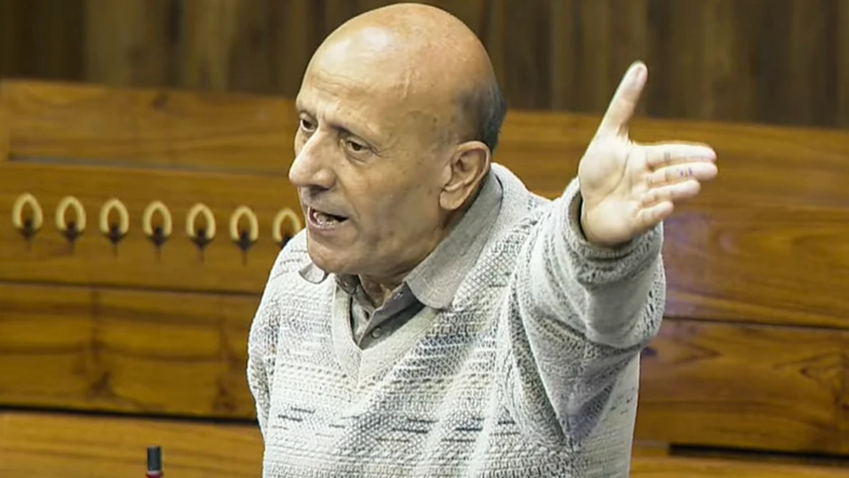 Abdul Rashid Sheikh speaks in Lok Sabha on 11 February (photo: PTI)