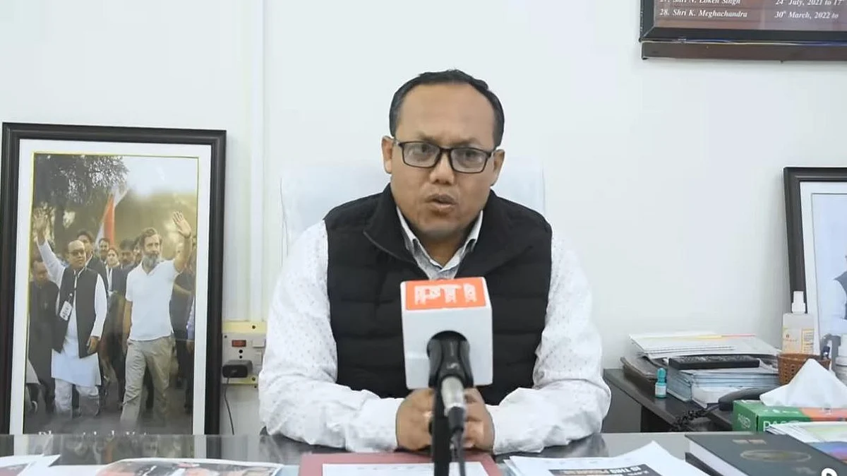 Manipur Congress president Keisham Meghachandra Singh (photo: @meghachandra_k/X)