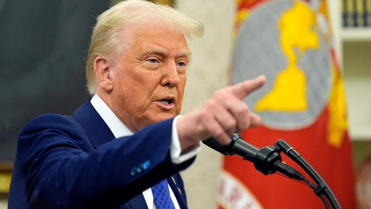 President Donald Trump at the White House on 12 February (photo: PTI)