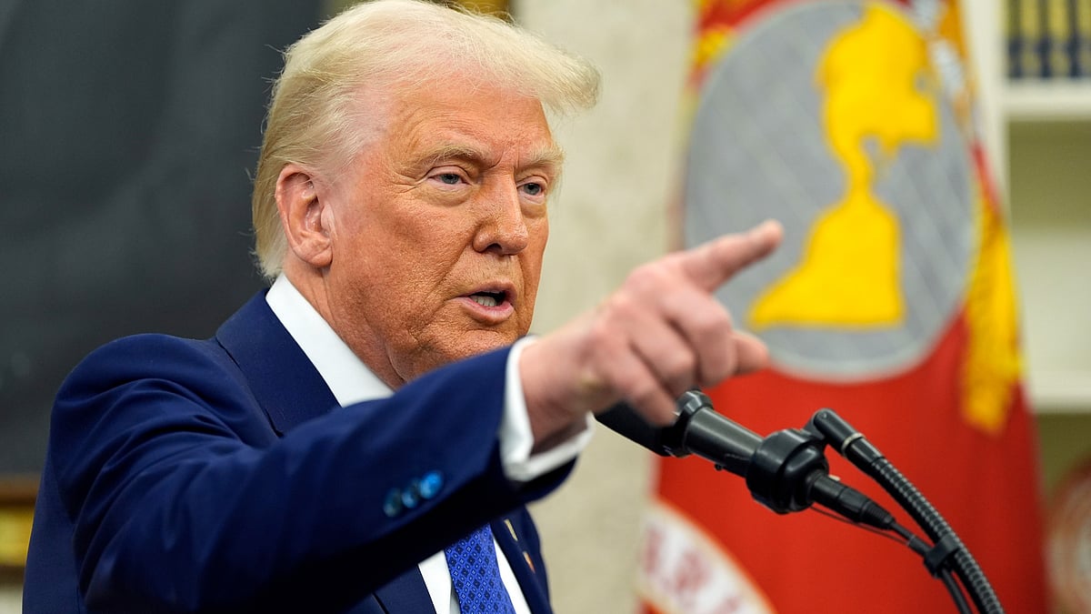 President Donald Trump at the White House on 12 February (photo: PTI)