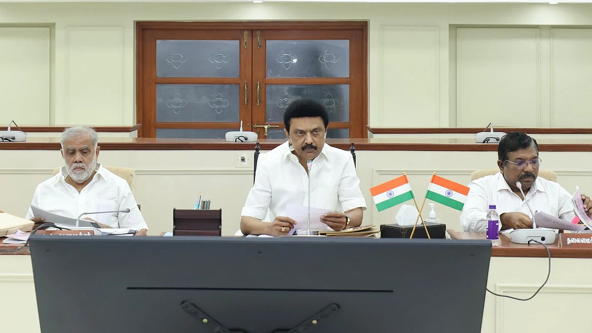 Tamil Nadu CM MK Stalin at the DISHA meeting on Saturday, 15 Feb. 2025