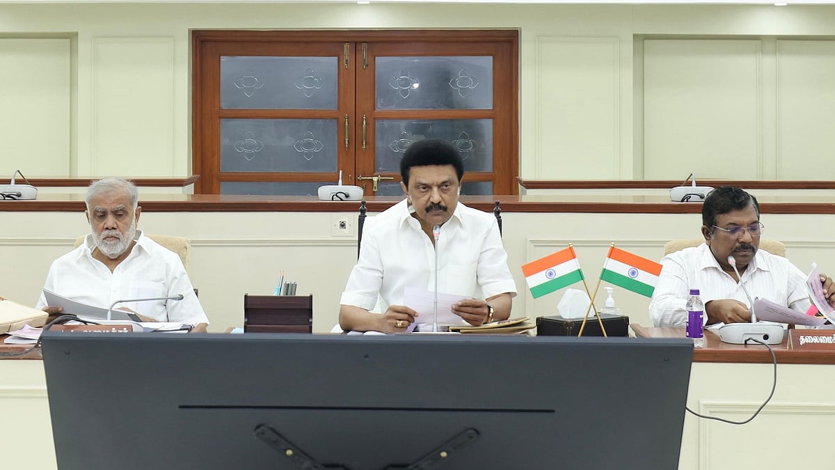 Tamil Nadu CM MK Stalin at the DISHA meeting on Saturday, 15 Feb. 2025