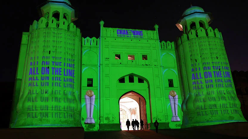 Lahore Fort lit up to mark the inauguration of ICC Champions Trophy