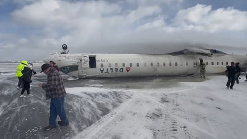 All 80 onboard have miraculous escape as jet crashes, flips over in Toronto