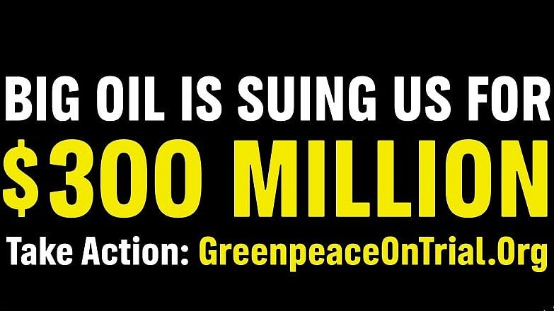Greenpeace says pipeline company's lawsuit threatens organisation's future