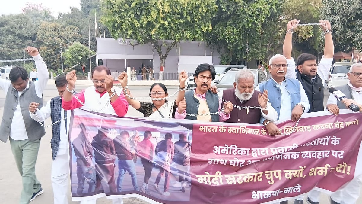 Bihar assembly: Handcuffed CPI(ML) Liberation MLAs protest over US deportees