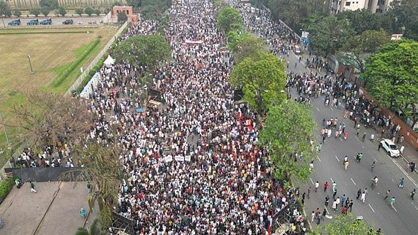 Part of the crowd at the launch of the new party (photo: @airnewsalerts/X)