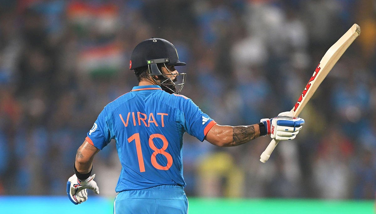 Virat Kohli is on the brink of achieving more milestones (photo: @hindisarthi/X)