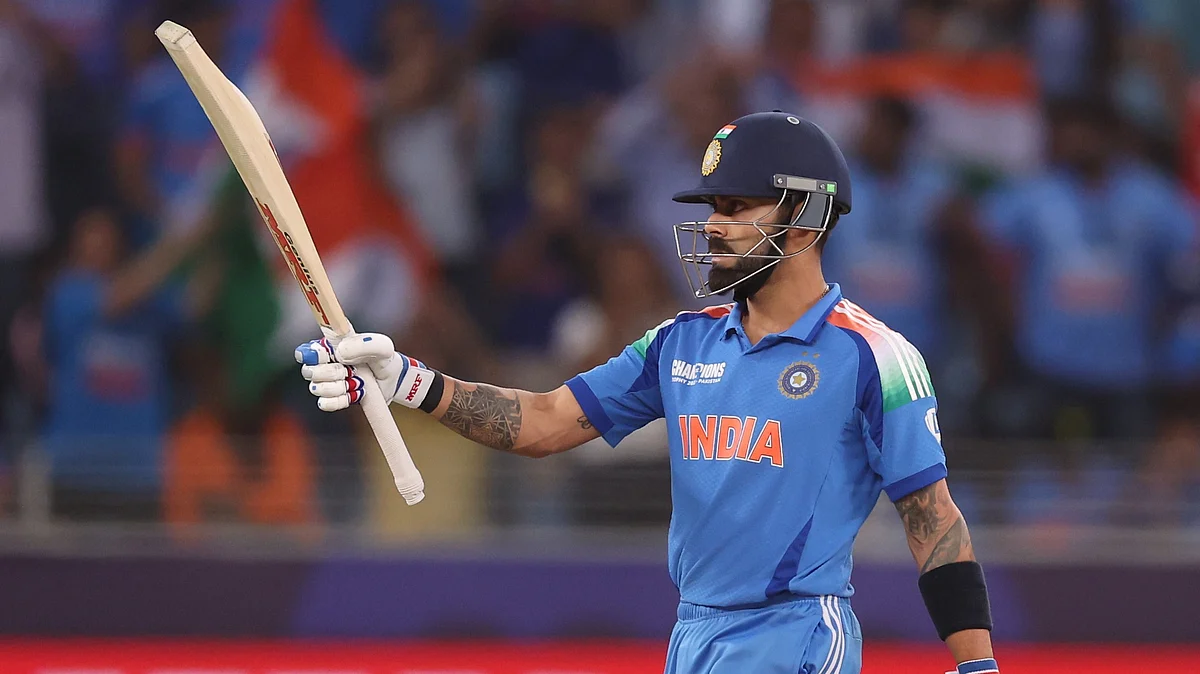 Virat Kohli reaches his 50 (photo: @BCCI/X)