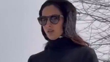 A model from the controversial Gulmarg fashion show  