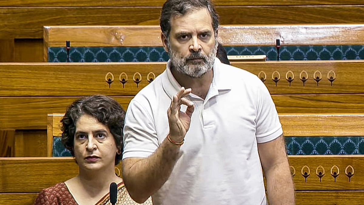 Rahul Gandhi speaks in Lok Sabha in New Delhi on 10 March (photo: PTI)