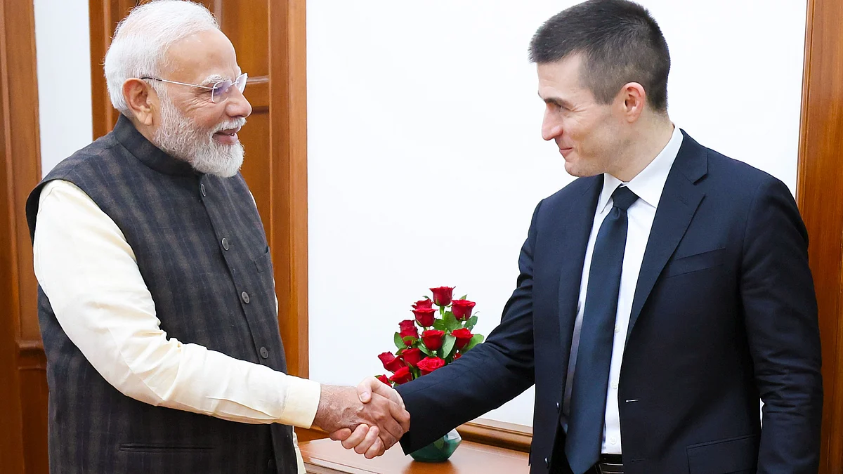 Narendra Modi with Lex Fridman on 16 March (photo: PTI)