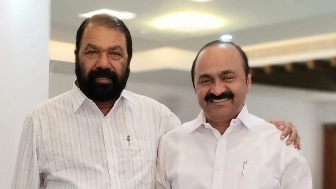 Kerala general education minister V. Sivankutty (left)
