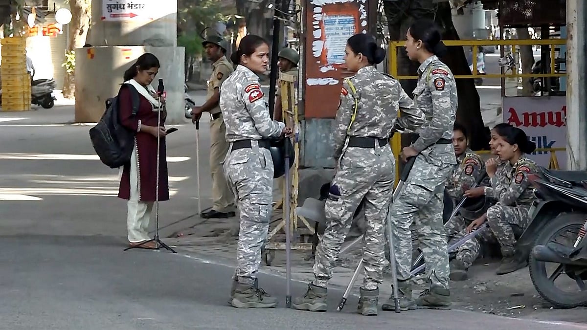 Nagpur remains tense with heavy police deployment after the 17 March violence (photo: PTI) 