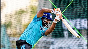 Rishabh Pant, the new LSG captain, at their nets