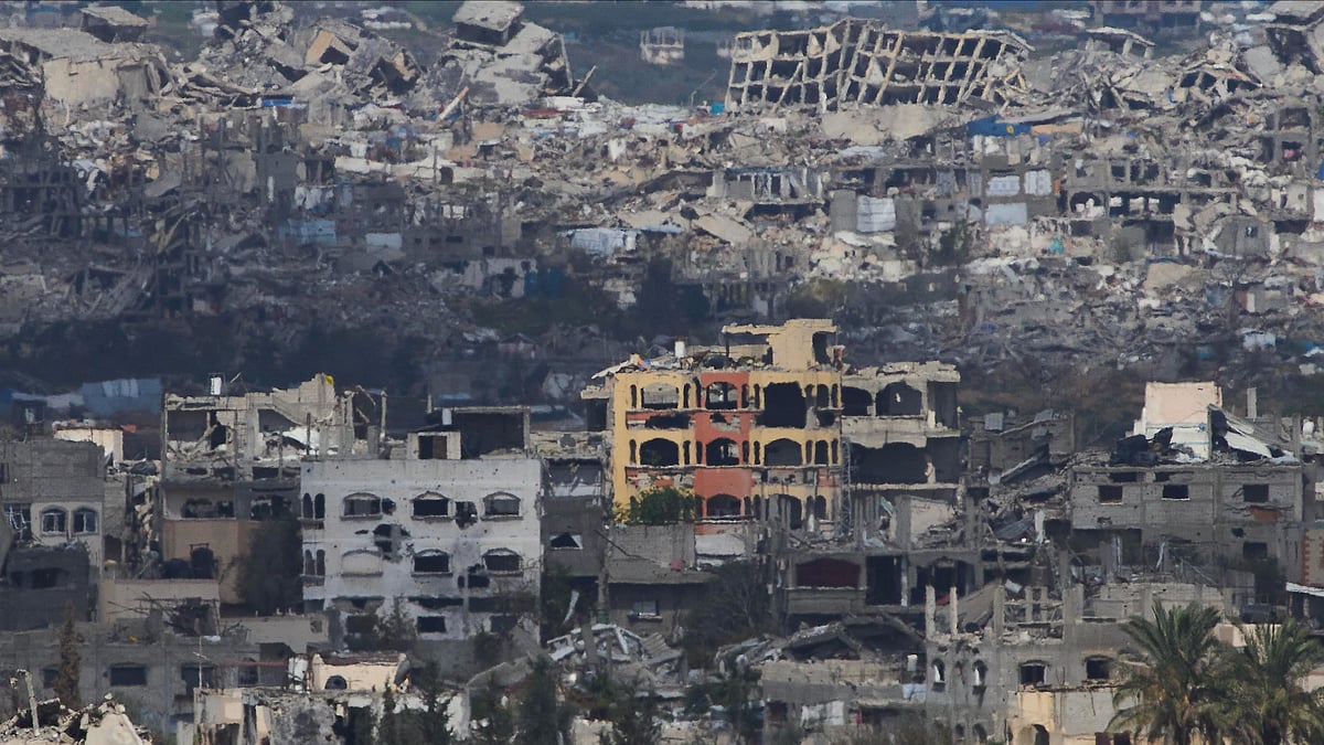 Bombarded Gaza after 18 March 2025 assault by Israel, blowing up the ceasefire (photo: AP/PTI)