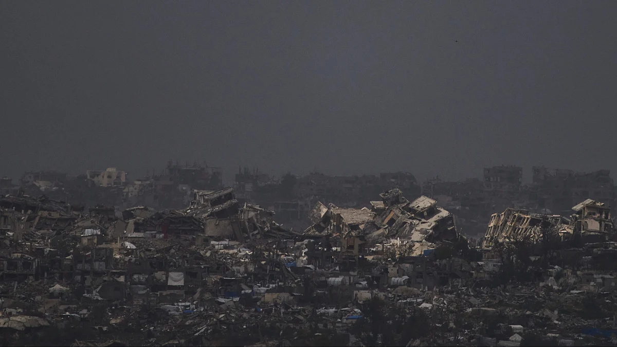 Destroyed buildings in Gaza Strip on 20 March (photo: AP/PTI)