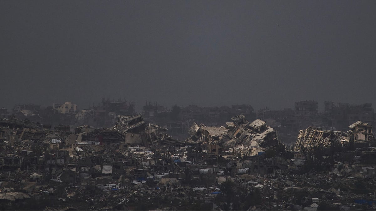 Destroyed buildings in Gaza Strip on 20 March (photo: AP/PTI)