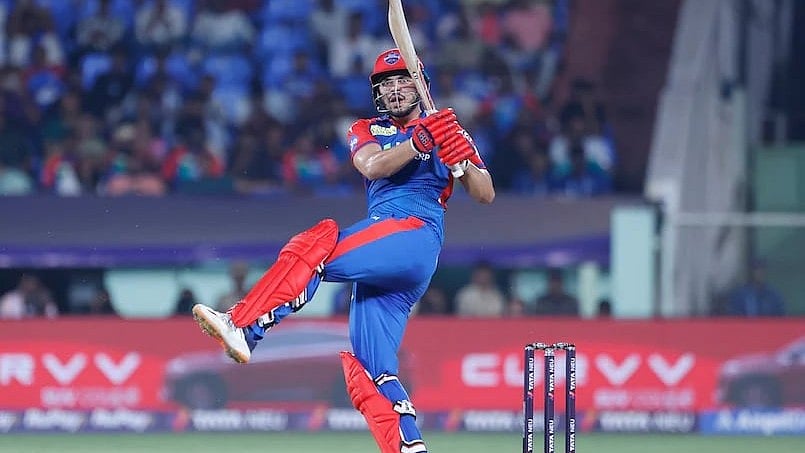 Ashutosh Sharma on his way to his matchwinning 66 for Delhi Capitals (photo: BCCI)