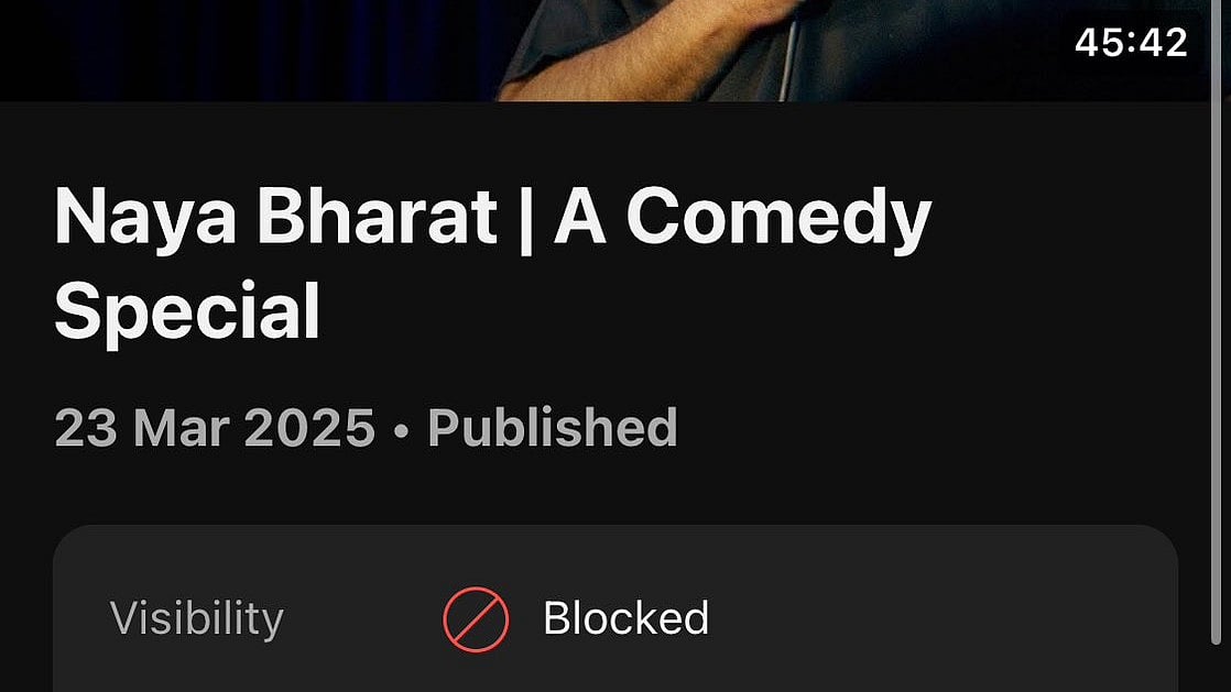Kunal Kamra's Naya Bharat video blocked on YouTube by T-series