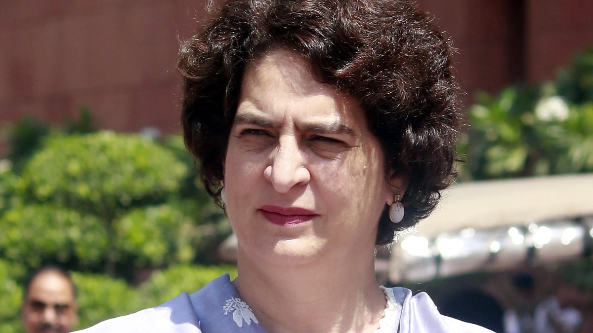 Priyanka Gandhi Vadra during the Budget session of Parliament on 25 March (photo: PTI)