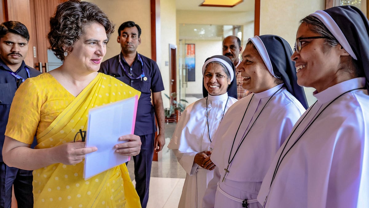 Congress leader Priyanka Gandhi Vadra in Wayanad on 29 March (photo: PTI)