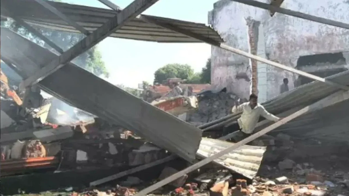 The collapsed building was meant to store firecrackers