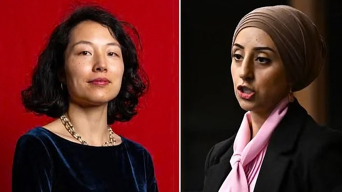 MPs Yuan Yang (left) and Abtisam Mohamed, of the Labour Party