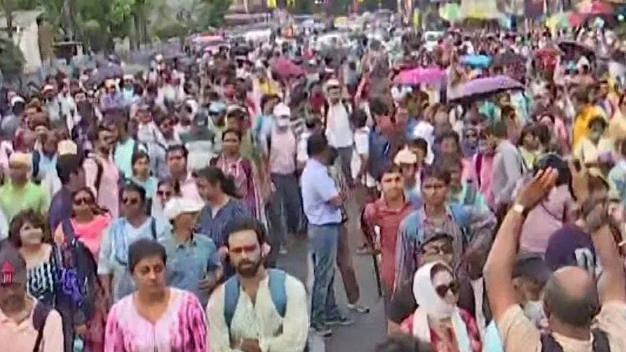 Teachers protest in Kolkata