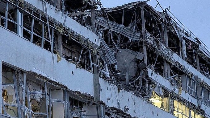 File photo of damage from a Russian ballistic missile attack on Ukraine (photo: @sumlenny/X)