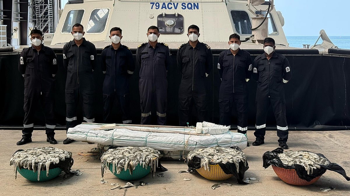 ICG seized 145 kg of illegal sea cucumbers worth ₹58 lakhs