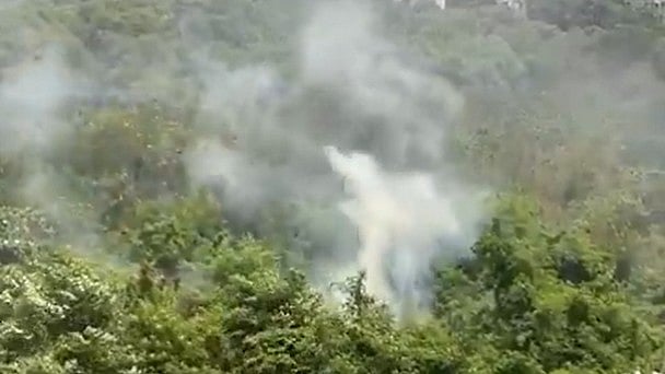 Screengrab of a video of mangroves being burned in Versova.