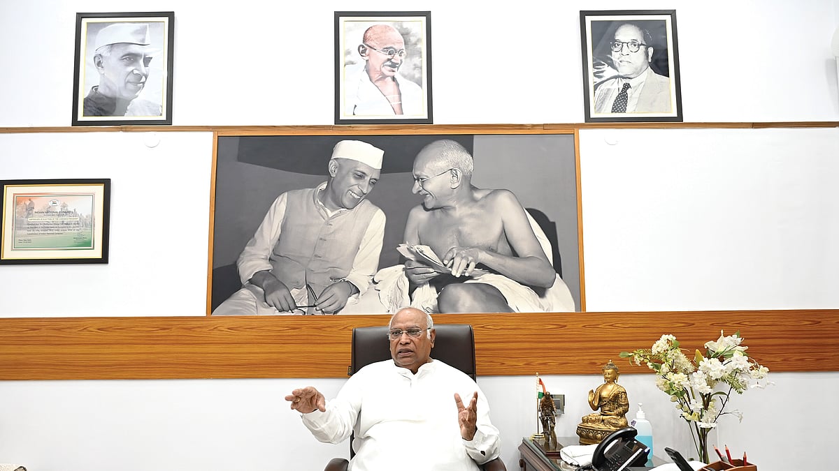 Congress chief Mallikarjun Kharge says the party is determined to win back lost ground (photo: Vipin/NH)