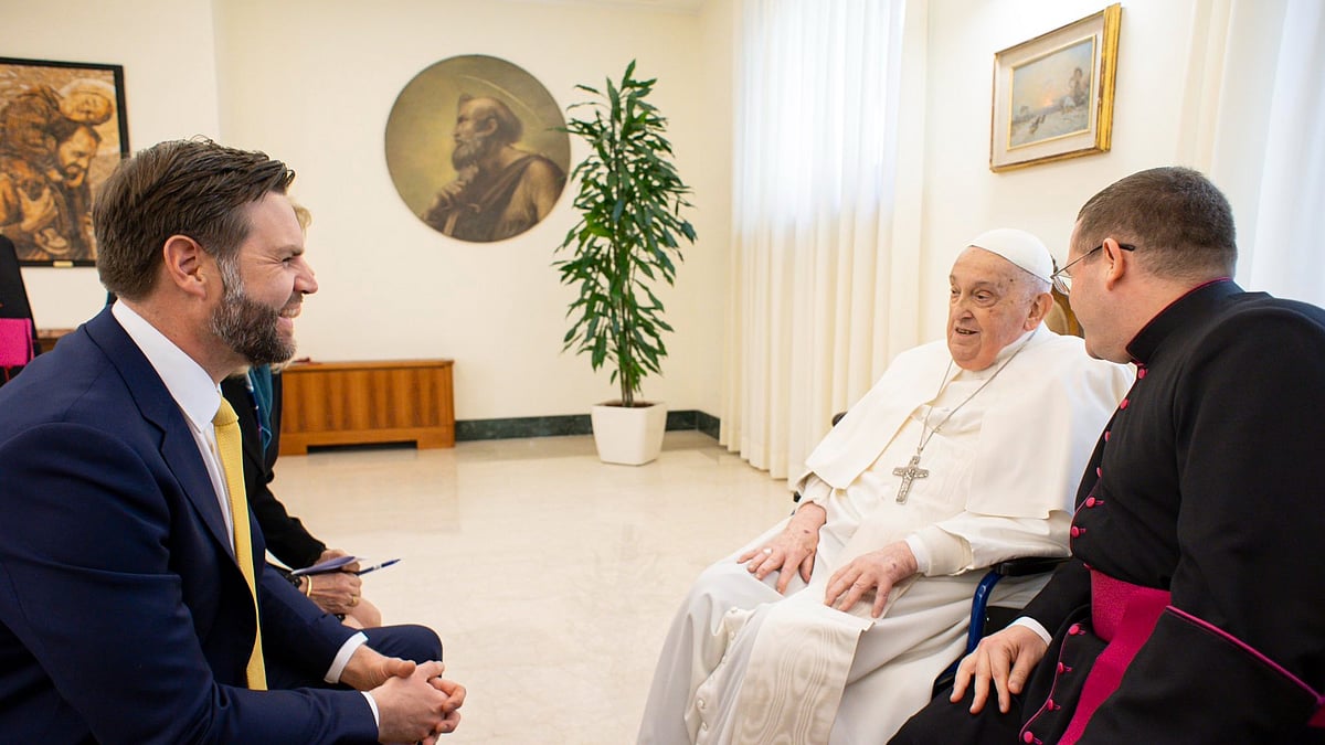 Loving disagreement: US vice-president J.D Vance with Pope Francis at the Vatican