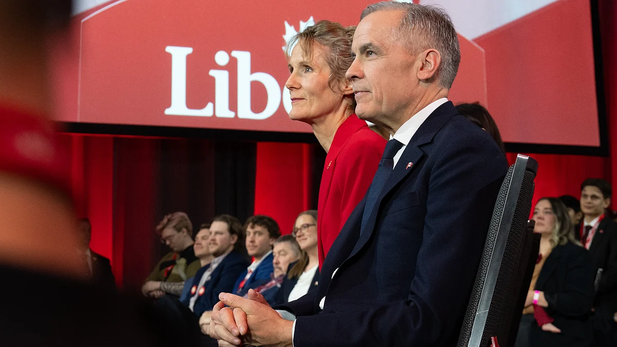 Incumbent Canadian PM Mark Carney with wife Diana (photo: @MarkJCarney/X)