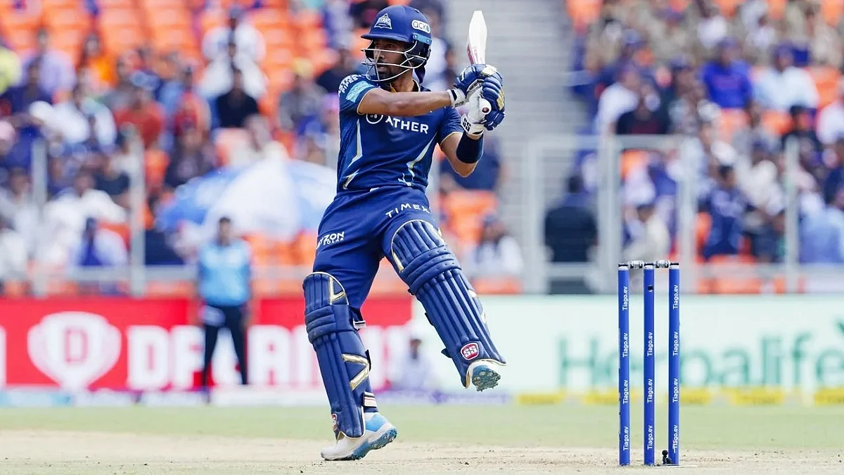 Wriddhiman Saha in action for Gujarat Titans