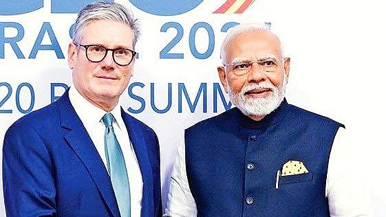 Keir Starmer and Narendra Modi (file photo)