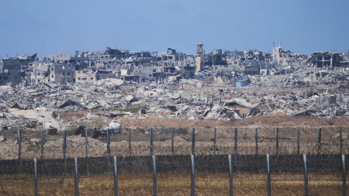 Destroyed buildings in Gaza Strip on 4 May (photo: AP/PTI)