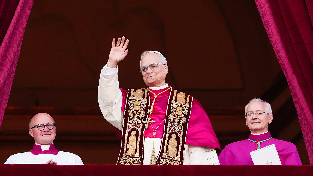 Robert Prevost on the central loggia of St. Peter's Basilica as Pope Leo XIV (photo: AP/PTI)