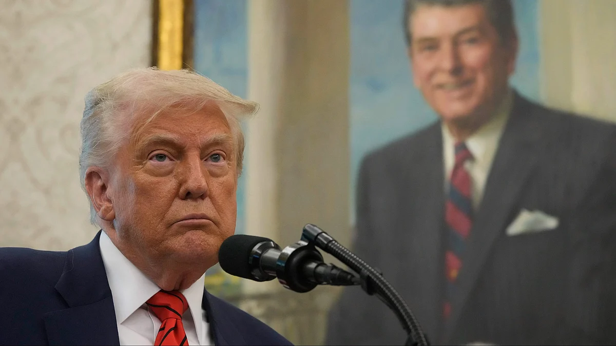 Donald Trump speaks at Oval Office on 6 May (photo: AP/PTI)