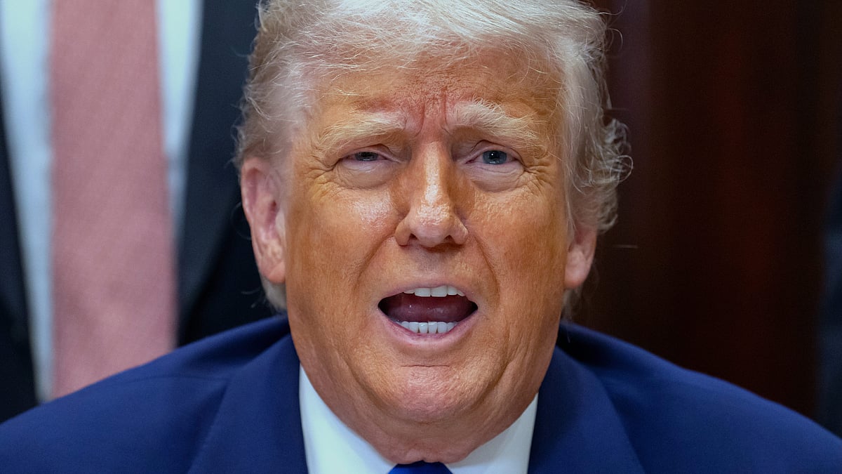 Donald Trump speaks during a press meet in White House on 12 May (photo: AP/PTI)