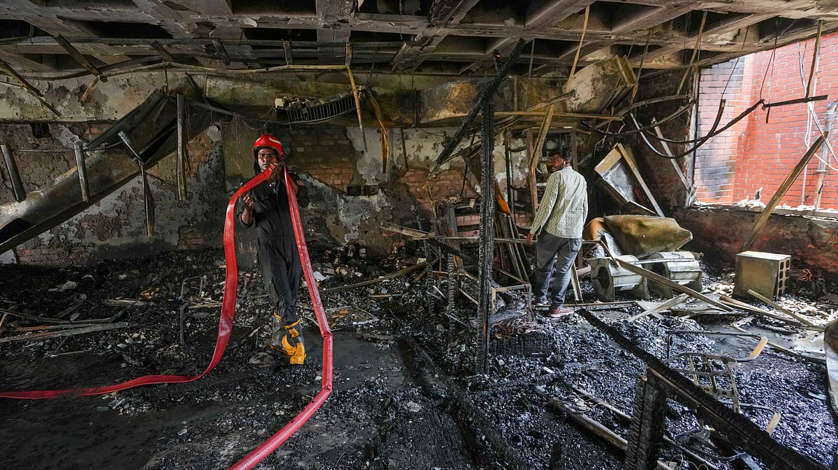 Fire guts library in Delhi’s Guru Gobind Singh College, morning exams cancelled
