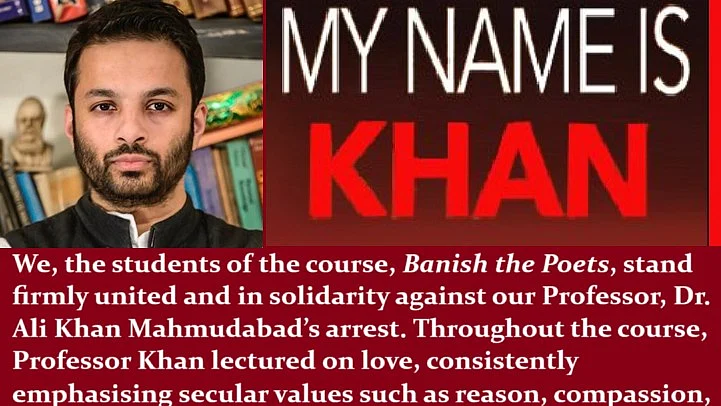 Students espouse their solidarity with Prof. Ali Khan Mahmudabad against his arrest