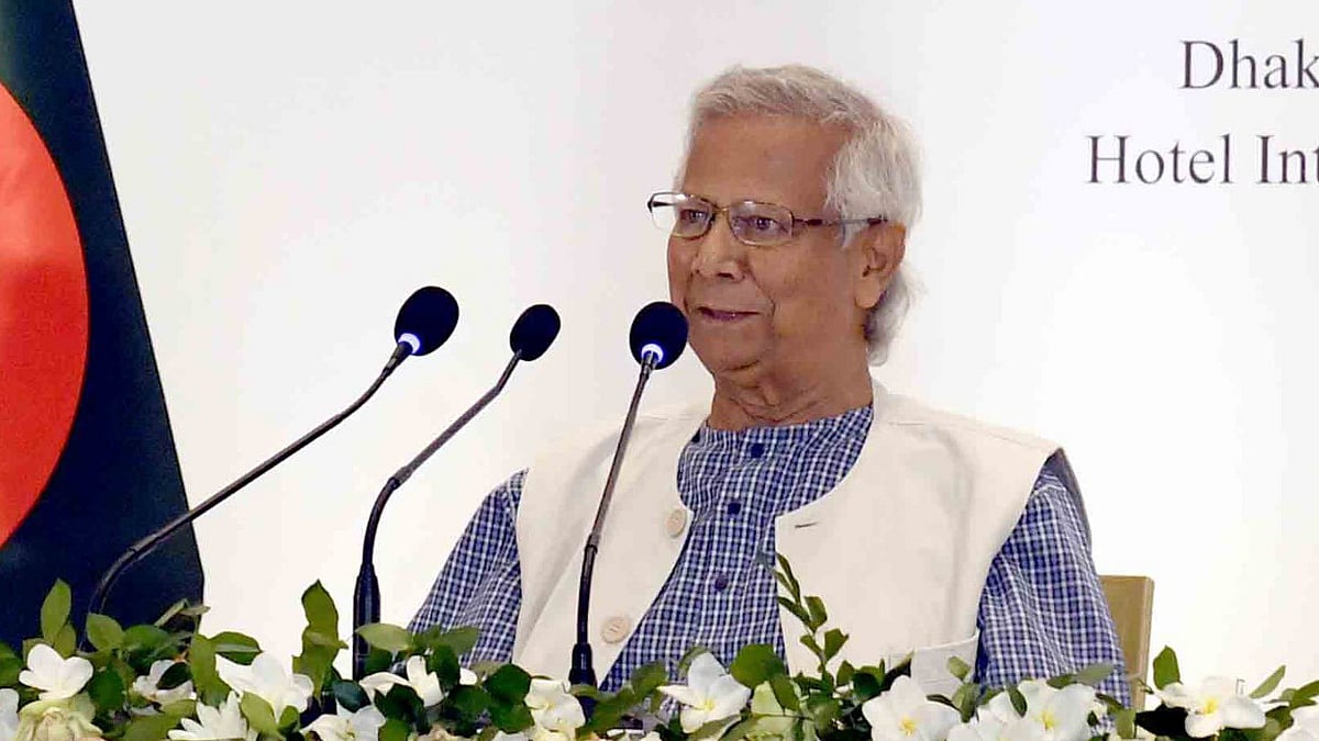 Chief adviser Muhammad Yunus in Dhaka (photo: IANS)
