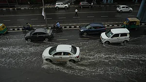 Heavy rain disrupts life in Delhi; flights affected, IMD issues red alert