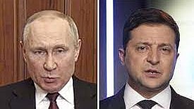 Russia'a Vladimir Putin (left) and Ukrain's Volodymyr Zelenskyy (NH file photo)