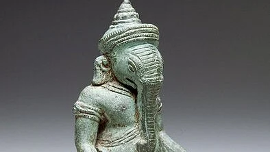 An 'Asian-featured' Ganesha from Cambodia, 12th-13th century