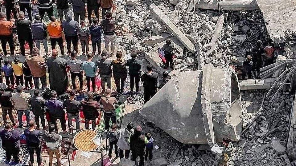Gaza ‘celebrates’ Eid with outdoor prayers amid rubble; food grows ever scarcer