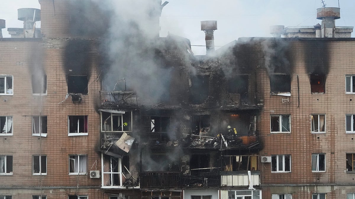 Russian drones, missiles target Kharkiv, killing 3, officials say